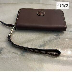 Classic Brown Wristlet Wallet